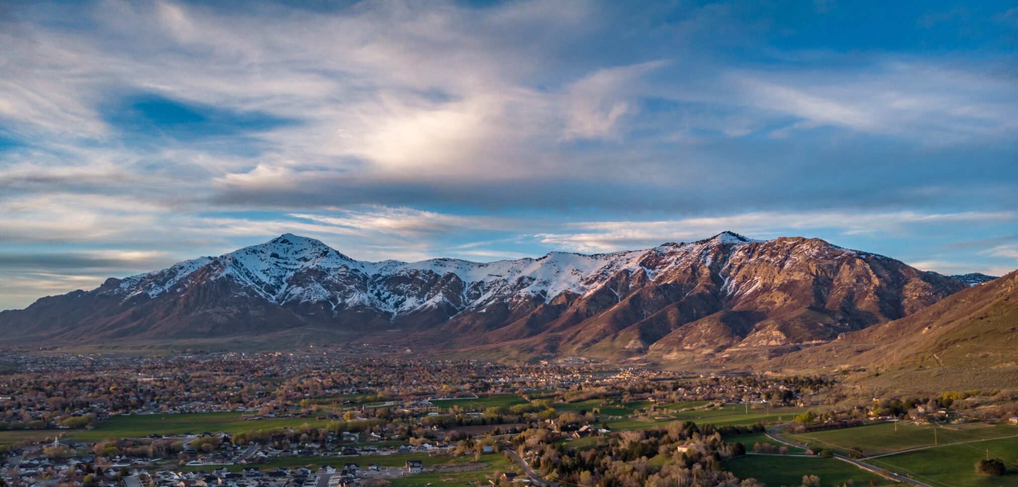 The sun sets over the Great Salt Lake west of North Ogden, Utah